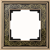 Рамка на 1 пост (золото/черный) WL77-Frame-01