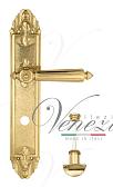 Дверная ручка Venezia на планке PL90 мод. Castello (полир. латунь) сантехническая