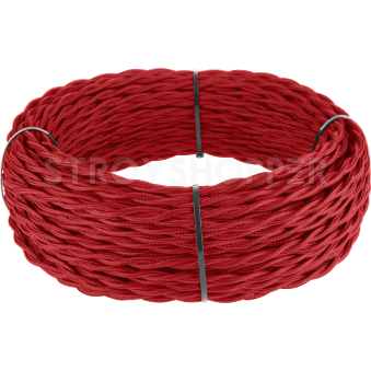 Ретро кабель витой 2х1,5 (красный) под заказ Ретро кабель витой 2х1,5 (красный)