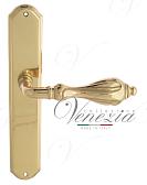 Дверная ручка Venezia на планке PL02 мод. Anafesto (полир. латунь) проходная